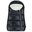 Navy Blue & Ivory Down Padded Baby Nest, 1, hi-res